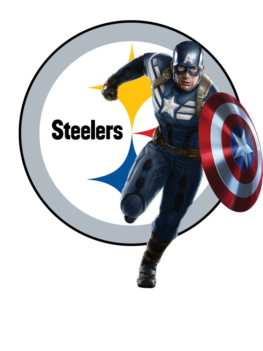 Pittsburgh Steelers Captain America Logo vinyl decal